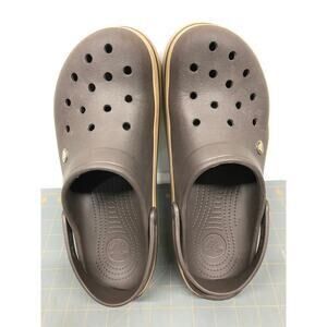 Crocs Coast Brown Round Toe Slip-on Comfort Clogs Men's Size 12 M